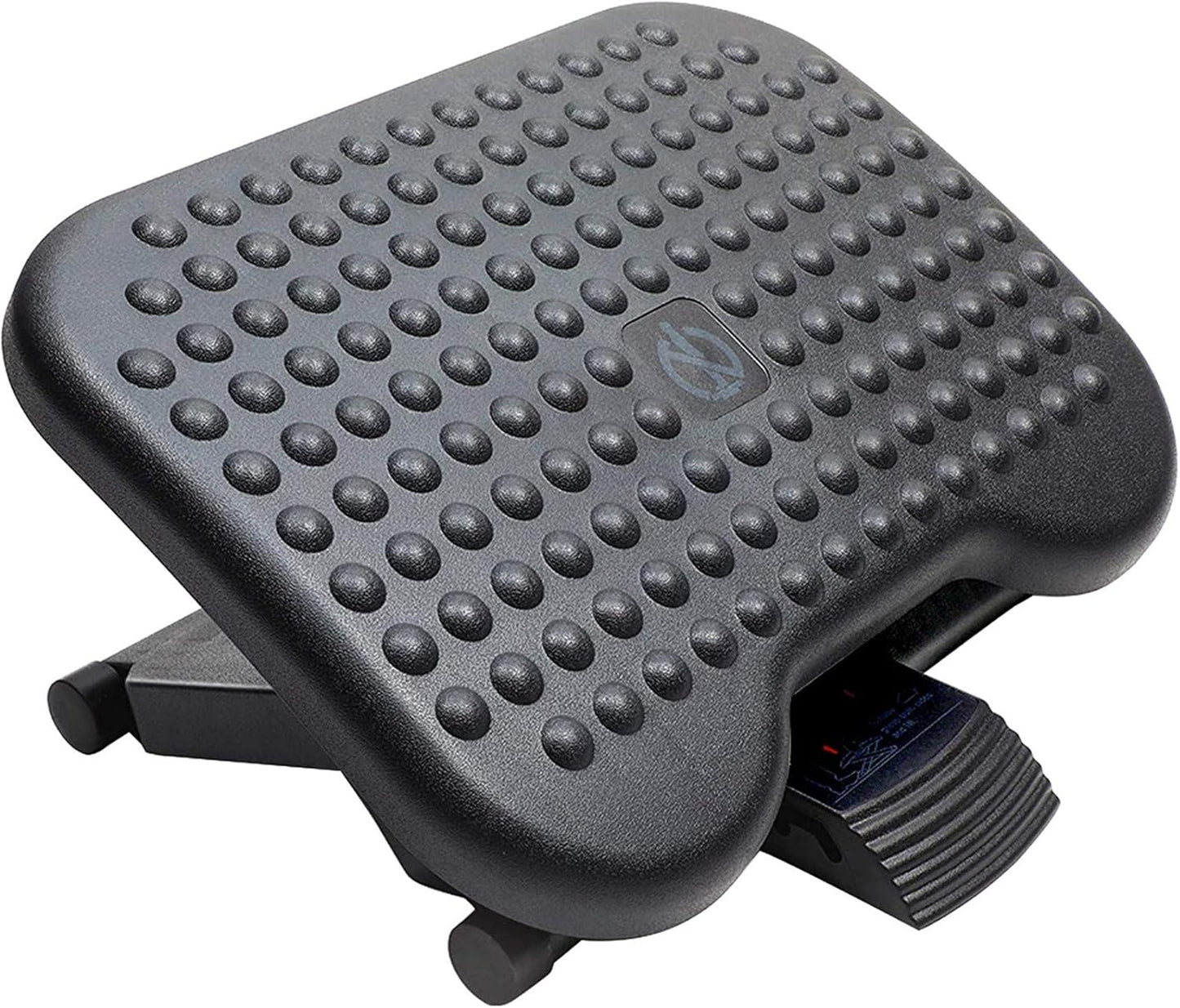 Adjustable Desk Footrest, Foot Rest for Under Desk at Work with Massage, Adjustable Foot Stool with 3 Height Position & 30 Degree
