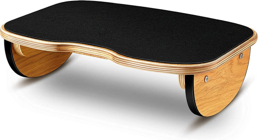 Ergonomic Wood Foot Rest for Enhanced Circulation & Comfort, 350lbs Capacity,